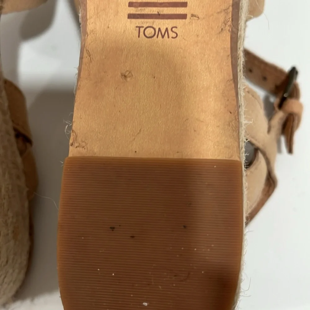 Toms Tan‎ Platform Shoes with Crisscross Straps